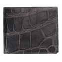 Viola Milano - Crocodile Slim Wallet - Grey - Handmade in Italy - Luxury Exclusive Collection