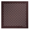 Viola Milano - Polka Dot Silk Pocket Square - Brown/White - Handmade in Italy - Luxury Exclusive Collection