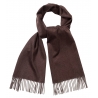 Viola Milano - Double Face 100% Zibellino Cashmere Scarf - Brown/Taupe - Handmade in Italy - Luxury Exclusive Collection