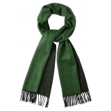 Viola Milano - Double Face 100% Zibellino Cashmere Scarf - Forest Mix - Handmade in Italy - Luxury Exclusive Collection