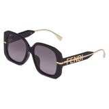 Fendi - Fendigraphy - Occhiali da Sole Rotondi - Nero - Occhiali da Sole - Fendi Eyewear