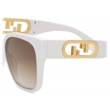 Fendi - Fendi O’Lock - Square Sunglasses - White - Sunglasses - Fendi Eyewear