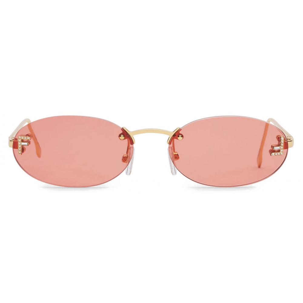 Fendi - Fendi First - Oval Sunglasses - Red - Sunglasses - Fendi Eyewear -  Avvenice