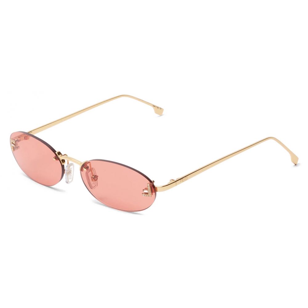 Fendi First Oval Sunglasses in Pink - Fendi