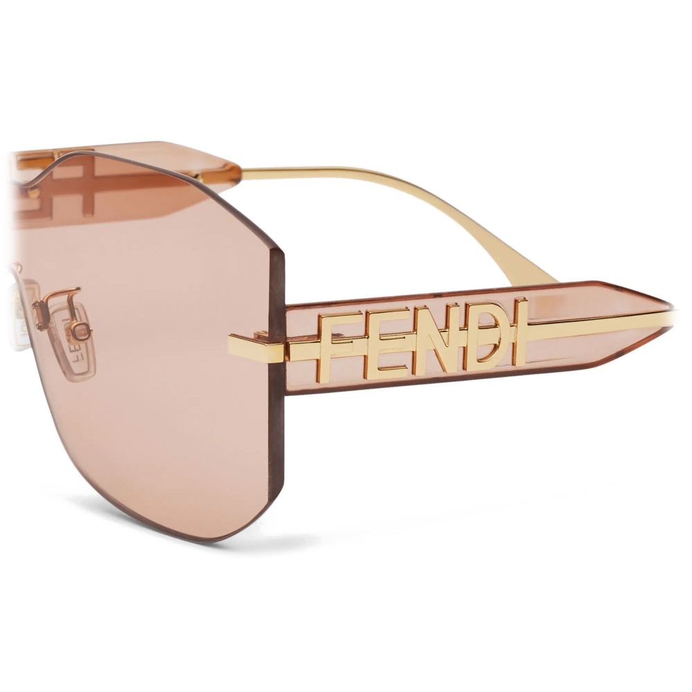 Fendi - Fendigraphy - Mask Sunglasses - Pink - Sunglasses - Fendi ...
