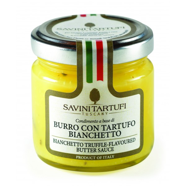 Savini Tartufi - Condimento a Base di Burro con Tartufo Bianchetto - Linea Tricolore - Eccellenze al Tartufo - 80 g