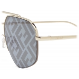 Fendi - Fendi Travel - Square Pilot Sunglasses - Gold Gray - Sunglasses - Fendi Eyewear