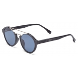 Fendi - Fendi Diagonal - Occhiali da Sole Rotondi - Nero Blu - Occhiali da Sole - Fendi Eyewear
