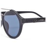 Fendi - Fendi Diagonal - Occhiali da Sole Rotondi - Nero Blu - Occhiali da Sole - Fendi Eyewear