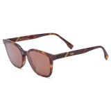 Fendi - Fendi Diagonal - Square Sunglasses - Havana Brown - Sunglasses - Fendi Eyewear