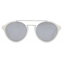 Fendi - Fendi Diagonal - Occhiali da Sole Rotondi - Bianco - Occhiali da Sole - Fendi Eyewear