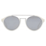 Fendi - Fendi Diagonal - Occhiali da Sole Rotondi - Bianco - Occhiali da Sole - Fendi Eyewear