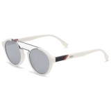 Fendi - Fendi Diagonal - Round Sunglasses - White - Sunglasses - Fendi Eyewear