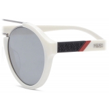 Fendi - Fendi Diagonal - Round Sunglasses - White - Sunglasses - Fendi Eyewear