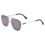 Fendi - Fendiland - Occhiali da Sole Squadrata - Nero Palladio Grigio - Occhiali da Sole - Fendi Eyewear