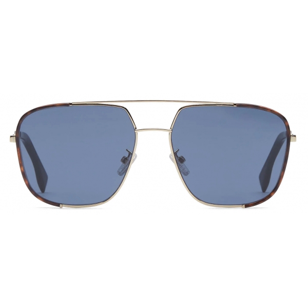 Fendi - Fendi Grid - Pilot Sunglasses - Red Ruthenium - Sunglasses - Fendi  Eyewear - Avvenice