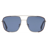 Fendi - Fendiland - Square Sunglasses - Gold Havana Blue - Sunglasses - Fendi Eyewear