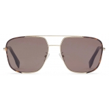 Fendi - Fendiland - Square Sunglasses - Gold Havana Brown - Sunglasses - Fendi Eyewear