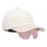 Fendi - FS Fendi Eyecap - Baseball Cap Sfilata con Occhiali da Sole - Beige - Occhiali da Sole - Fendi Eyewear