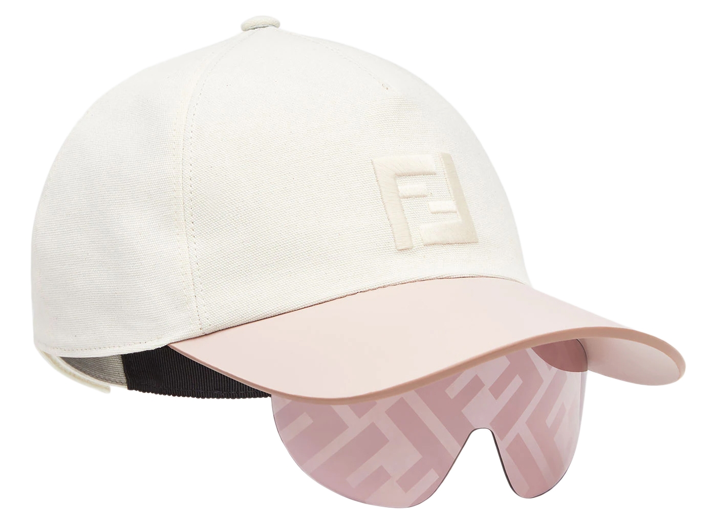 Black EyeCap D-frame sunglasses hat, Fendi