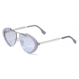 Fendi - FS Fendiland - Pilot Sunglasses - Silver Palladium - Sunglasses - Fendi  Eyewear - Avvenice