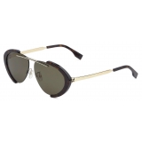 Fendi - FS Fendiland - Pilot Sunglasses - Havana Gold Green - Sunglasses - Fendi Eyewear
