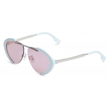 Fendi - FS Fendiland - Occhiali da Sole Pilot - Azzurro Rosa - Occhiali da Sole - Fendi Eyewear