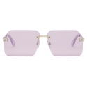 Fendi - FS Fendi Sky - Occhiali da Sole Rettangolari - Rosa - Occhiali da Sole - Fendi Eyewear