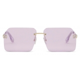 Fendi - FS Fendi Sky - Occhiali da Sole Rettangolari - Rosa - Occhiali da Sole - Fendi Eyewear