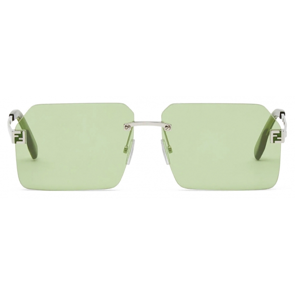 Fendi - FS Fendi Sky - Occhiali da Sole Rettangolari - Verde - Occhiali da Sole - Fendi Eyewear