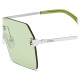 Fendi - FS Fendi Sky - Rectangular Sunglasses - Light Blue - Sunglasses - Fendi  Eyewear - Avvenice
