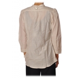 Liu Jo - Camicia con Collo alla Coreana - Beige - Camicie - Made in Italy - Luxury Exclusive Collection