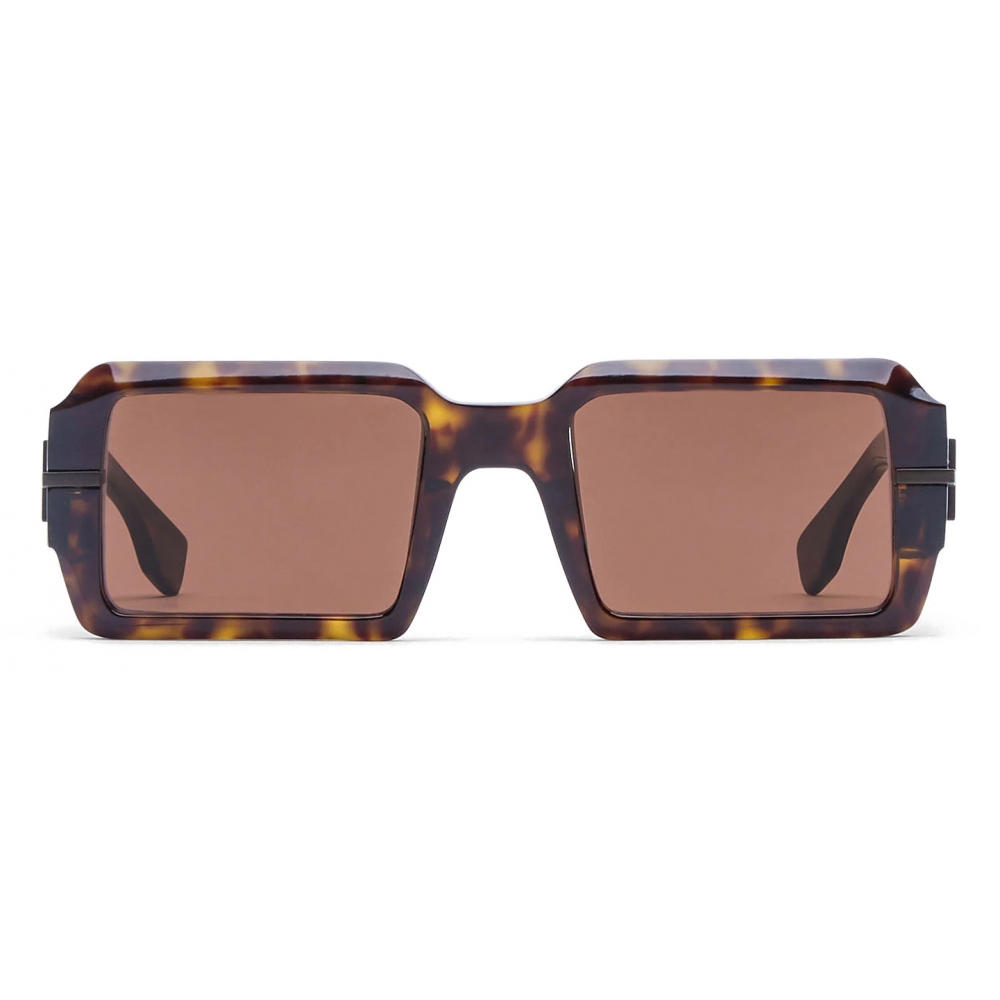 Buy the Fendi Fendirama Brown Rectangle Sunglasses