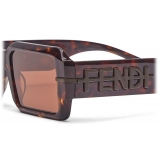 Fendi - Fendigraphy - Rectangular Sunglasses - Brown - Sunglasses - Fendi Eyewear