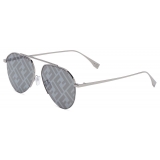 Fendi - Fendi Travel - Pilot Sunglasses - Silver Gray - Sunglasses - Fendi Eyewear