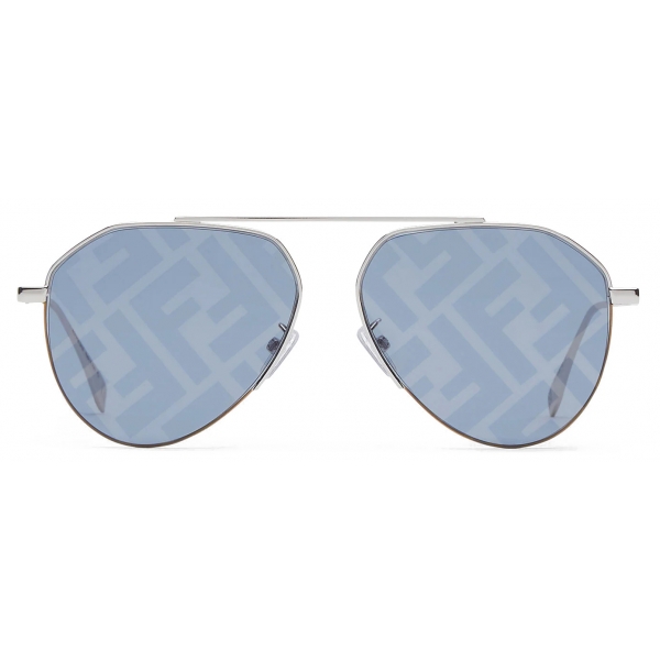 Fendi - Fendi Travel - Pilot Sunglasses - Palladium Blue - Sunglasses - Fendi Eyewear