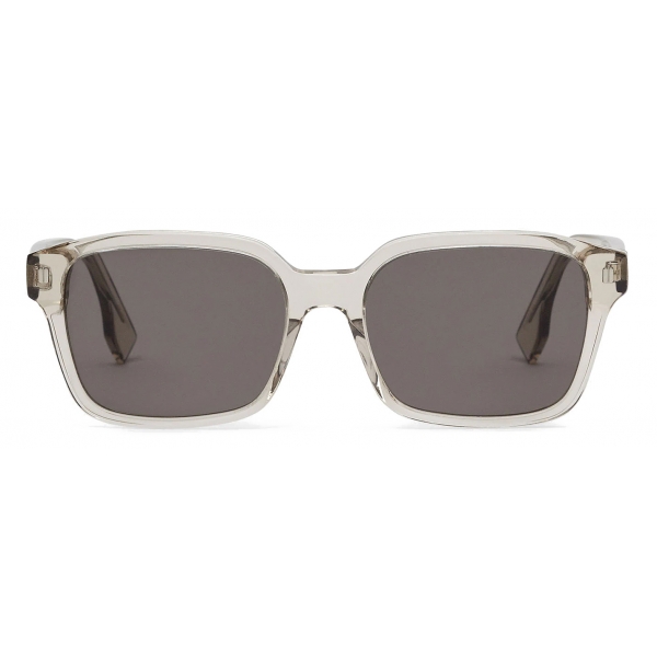 Fendi - Touch of FF - Square Sunglasses - Transparent Beige - Sunglasses - Fendi Eyewear