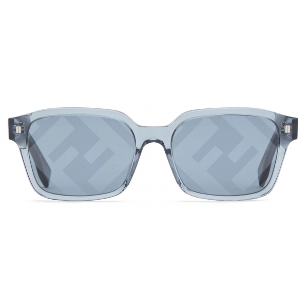 Fendi - Touch of FF - Square Sunglasses - Transparent Blue - Sunglasses - Fendi Eyewear