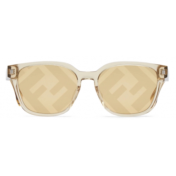 Fendi - Touch of FF - Square Sunglasses - Transparent Yellow - Sunglasses - Fendi Eyewear
