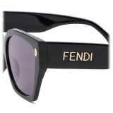Fendi - Fendi Bold - Occhiali da Sole Squadrati - Nero - Occhiali da Sole - Fendi Eyewear