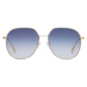 Fendi - FF - Occhiali da Sole Rotondi Oversize - Azzurro - Occhiali da Sole - Fendi Eyewear