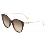 Fendi - Baguette - Round Sunglasses - Havana Brown - Sunglasses - Fendi Eyewear