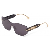 Fendi - Fendigraphy - Occhiali da Sole Rettangolare - Nero - Occhiali da Sole - Fendi Eyewear