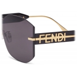 Fendi - Fendigraphy - Occhiali da Sole a Mascherina - Nero - Occhiali da Sole - Fendi Eyewear