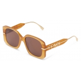 Fendi - Fendigraphy - Occhiali da Sole Squadrata - Marrone - Occhiali da Sole - Fendi Eyewear