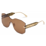 Fendi - Fendigraphy - Occhiali da Sole Rettangolare - Marrone - Occhiali da Sole - Fendi Eyewear