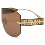 Fendi - Fendigraphy - Rectangular Sunglasses - Brown - Sunglasses - Fendi Eyewear