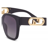 Fendi - Fendi O’Lock - Square Sunglasses - Black - Sunglasses - Fendi Eyewear