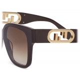 Fendi - Fendi O’Lock - Square Sunglasses - Brown - Sunglasses - Fendi Eyewear