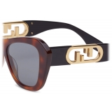 Fendi - Fendi O’Lock - Butterfly Sunglasses - Havana - Sunglasses - Fendi Eyewear